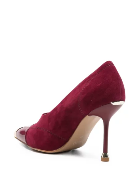 Pantofi cu toc Liu Jo din piele de căprioară roșu
