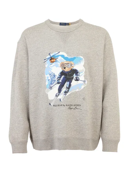 Polo Ralph Lauren Big & Tall Mikina svetlomodrá / tmavomodrá / sivá melírovaná biela