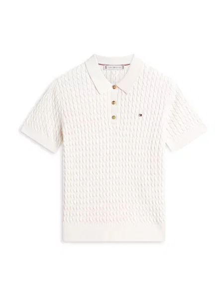 TOMMY HILFIGER Pulover kitt alb