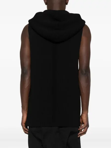 Vestă Rick Owens cu glugă negru