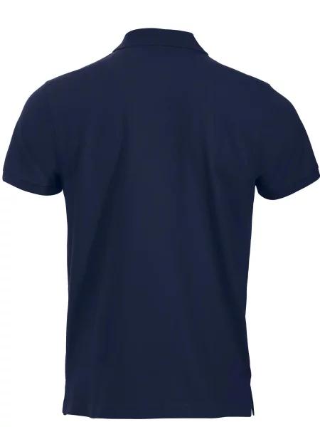Clique Classic Lincoln S/S koszulka polo z bawełny dark navy niebieska