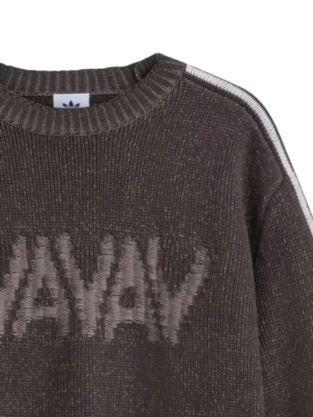 Top Adidas cu decolteu rotund cu dungi cu umerii deschiși negru