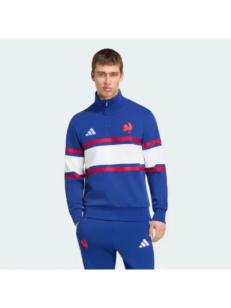 Bluza z krótkim suwakiem Francja Rugby Travel
