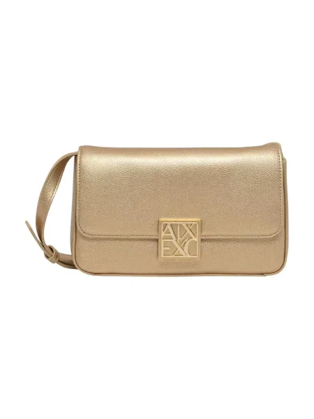 Armani Exchange torebka crossbody z imitacji skóry żółta