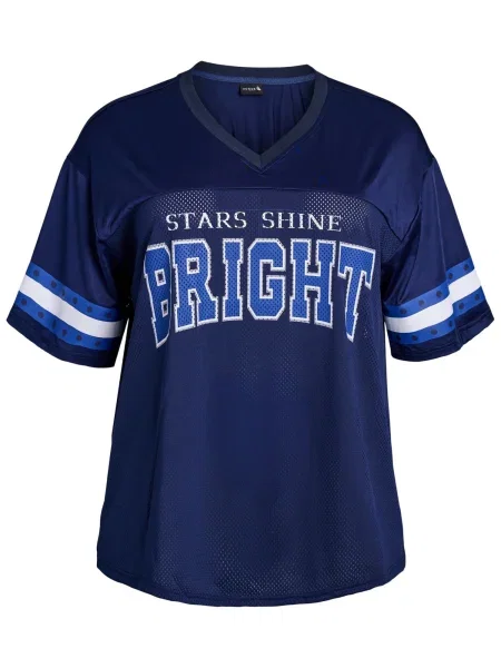 Active by Zizzi Tricou funcțional Ashine bleumarin / albastru regal / gri deschis alb