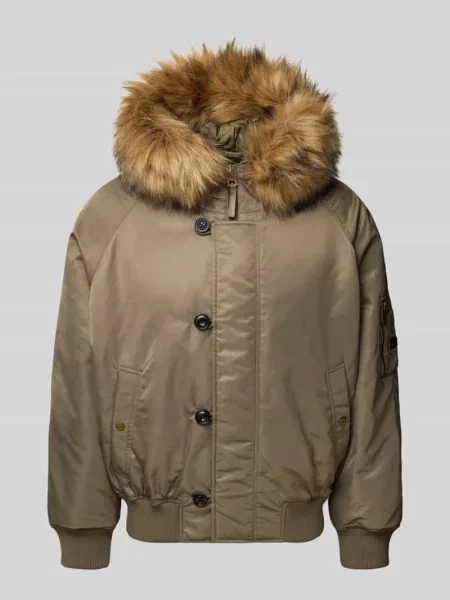 Kurtka funkcyjna o kroju comfort fit w stylu bomberki model Hugo khaki