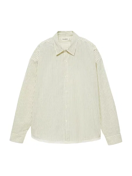 Pull&Bear Cămașă / galben pastel albastru