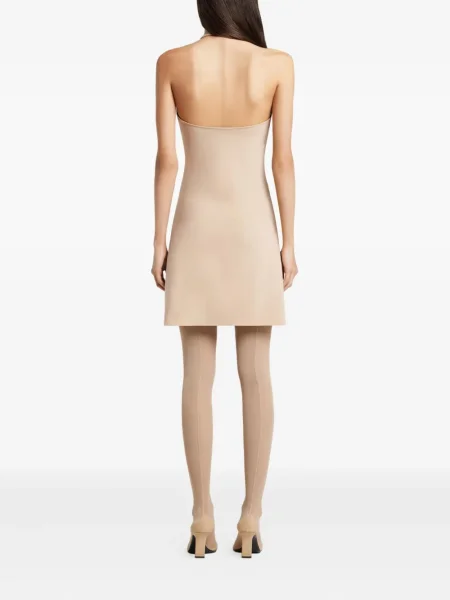 Rochie mini Courreges fără mâneci cu gât halter de costum