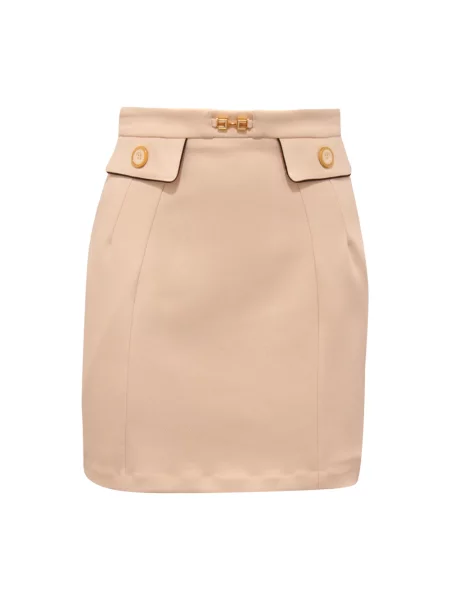 Spódnica mini Elisabetta Franchi beżowa