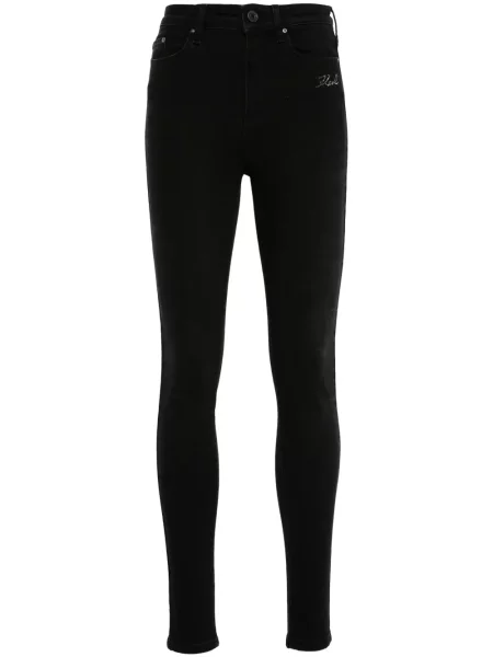 Blugi skinny Karl Lagerfeld Jeans de cristal negru