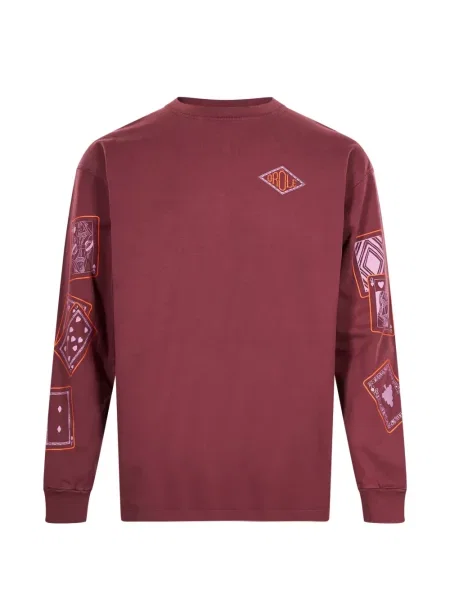 Lung tricou Drole De Monsieur cu imagine roșu