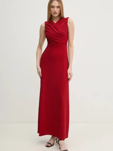 DIANE VON FURSTENBERG rochie rosu maxi evazati