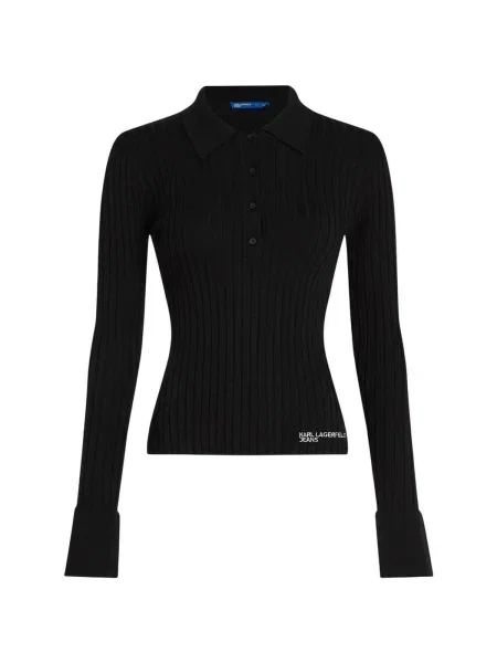 Polo Karl Lagerfeld tricotate negru