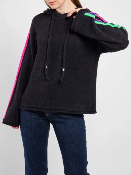 Худі Just Before вовна/акрил чорний