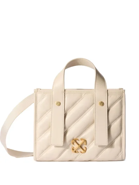 Geanta de piele Off-white din piele alb