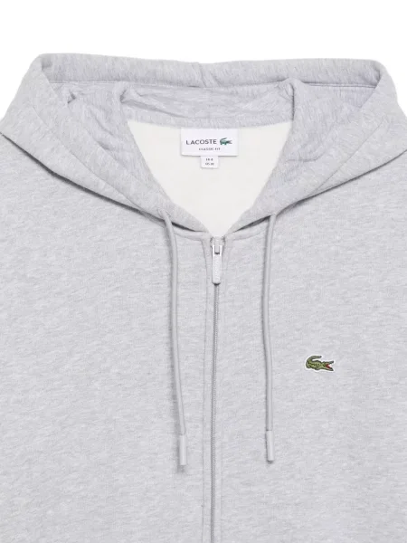 Hoodie Lacoste με αυτόγραφο γκρι
