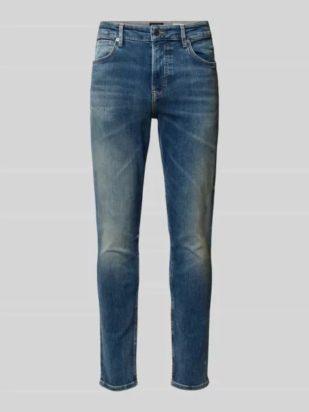 Jeansy o kroju slim fit z mieszanki bawełny model ONYX' Boss Orange niebieskie