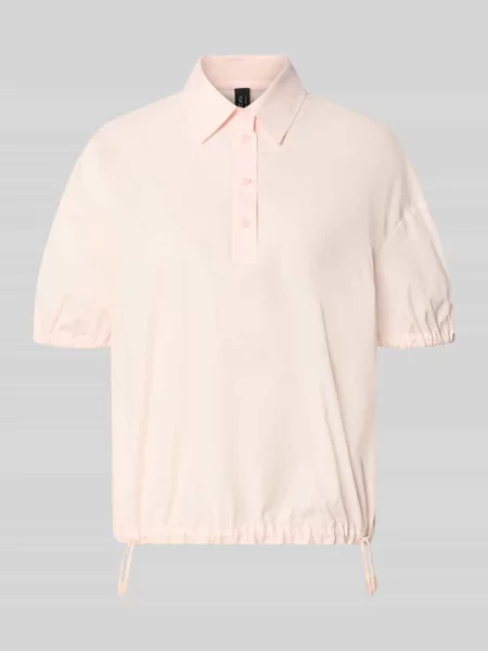 Bluzka o kroju regular fit z kołnierzykiem polo Marc Cain różowa
