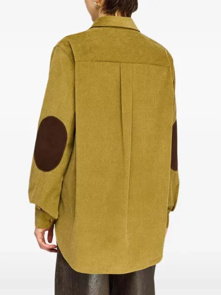 Cămașă Semicouture de catifea cord verde