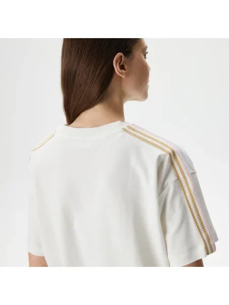 Lacoste Koszulka Relaxed Fit Crew Neck biały