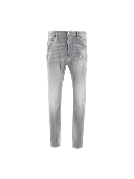 Jeansy Dsquared2 z przetarciami szare