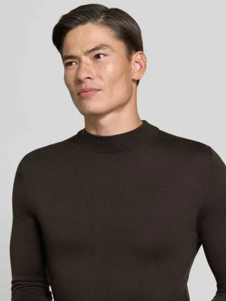 Bluzka z długim rękawem o kroju slim fit z czystej żywej wełny model Arwon' Drykorn