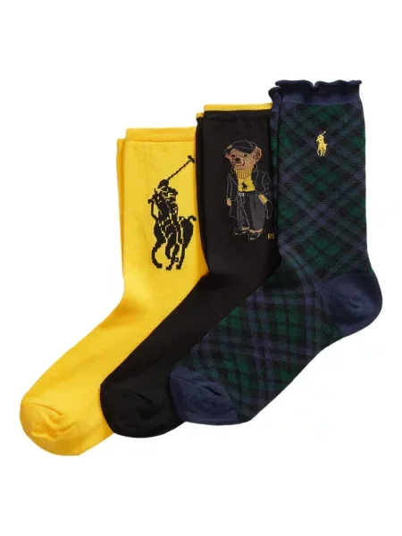 Șosete Polo Ralph Lauren din piele galben