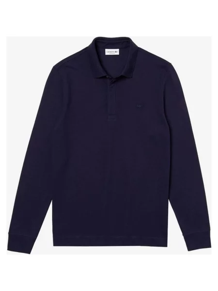 Granatowa koszulka polo z długim rękawem Lacoste Sportswear Paris Regular Fit XS niebieska