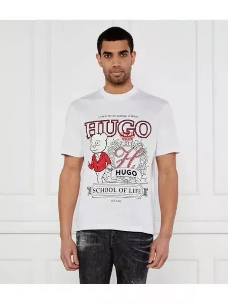 HUGO Póló Daporoni fehér