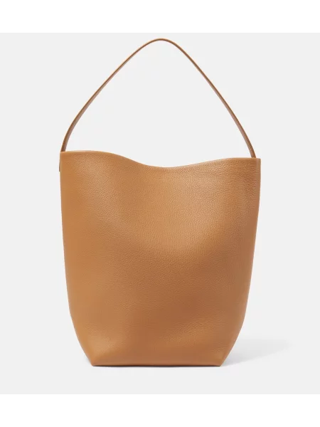 Usnjena torbica The Row bež