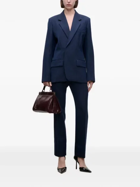 Sacou Victoria Beckham de lână albastru
