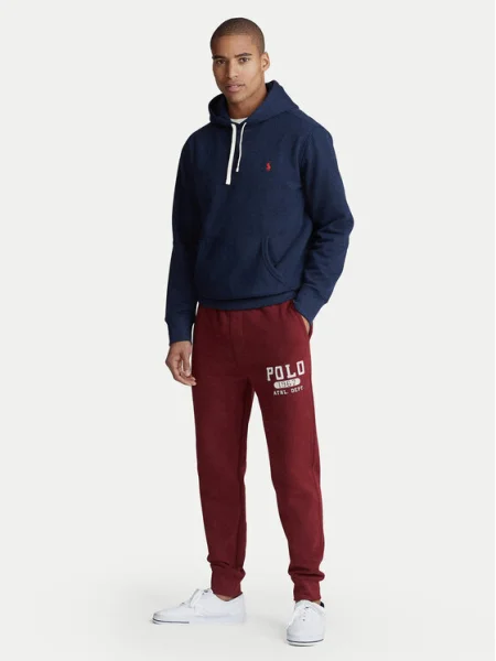 Hanorac cu glugă Polo Ralph Lauren cu broderie albastru