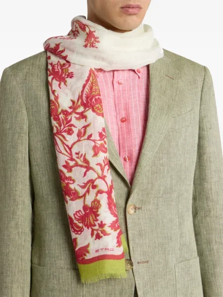 Fular Etro cu model floral cu imagine