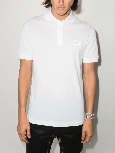 Polo marškinėliai Dolce & Gabbana balta