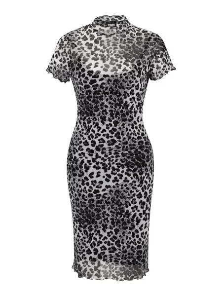 Urban Classics Rochie negru alb