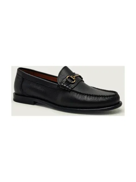 BOSS BLACK De piele mocasini Tevan negru
