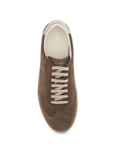 Sneakerși Brunello Cucinelli din piele de căprioară