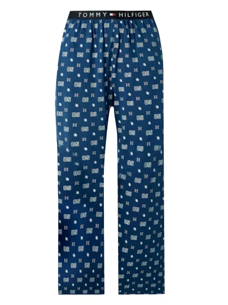 Tommy Hilfiger Underwear Pantaloni de pijama bleumarin / albastru închis / roșu alb