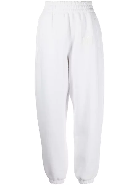 Pantaloni Alexander Wang cu imagine alergare alb