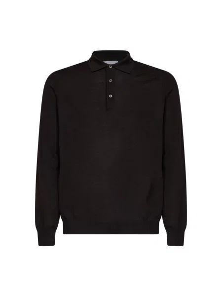 Koszulka polo D4.0 wełniana brązowa