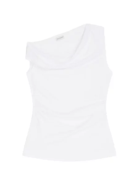 Top Dries Van Noten din jerseu alb