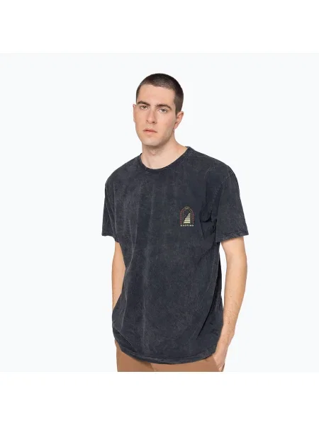 Tricou pentru bărbați Kaotiko Washed Trust Your Intuition black negru