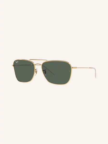 Ray-Ban Okulary Przeciwsłoneczne Caravan Reverse gold niebieskie