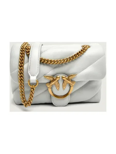 Pinko De piele geantă pe umăr LOVE MINI PUFF CL PLTT gri