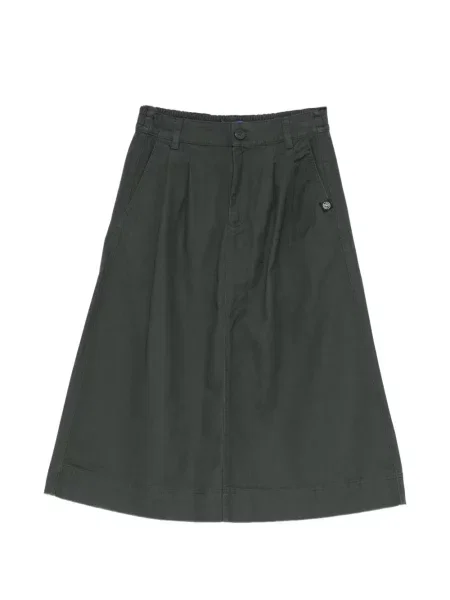 Fustă midi Sport B. By Agnès B. din țesătură twill verde