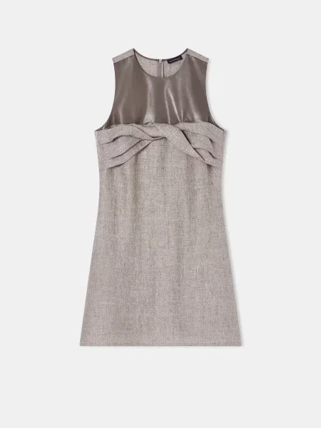 Платье мини Emporio Armani бежевое