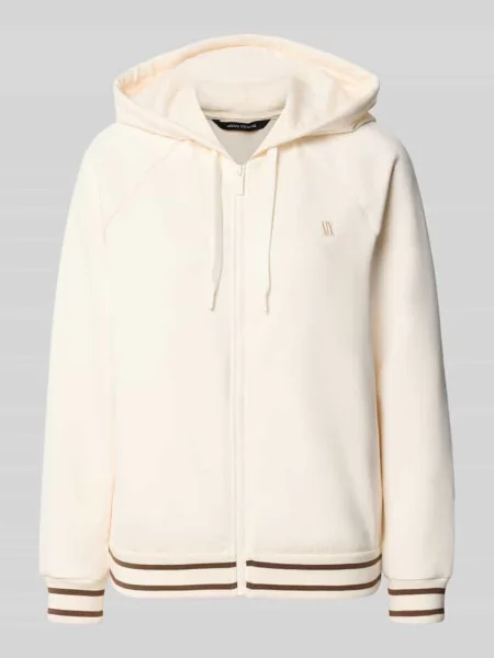 Bluza rozpinana o kroju regular fit z mieszanki z wyhaftowanym logo Armani Exchange biała