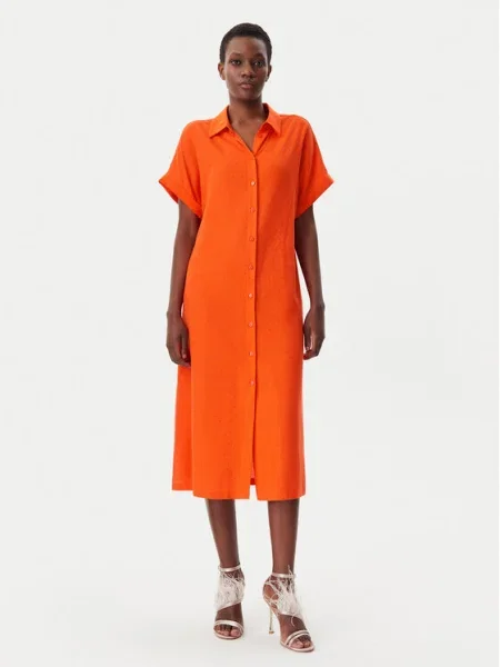 LOLA CASADEMUNT Рокля тип риза оранжев