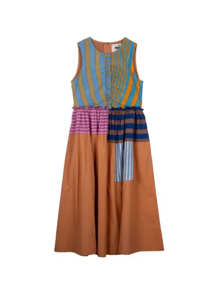 Rochie midi Mii cu volane portocaliu