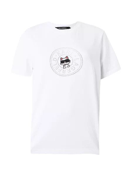 Karl Lagerfeld Tricou Ikon circle alb